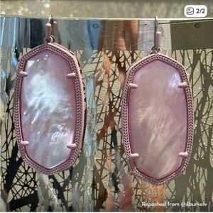 RARE Kendra Scott Danielle Lavender & Pink Mother of Pearl Earrings